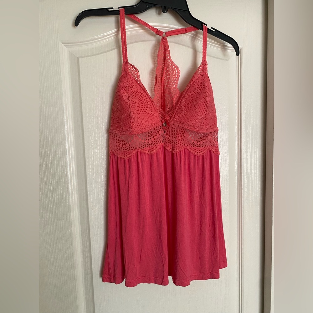 Daisy Fuentes Pink Lace Cami Top